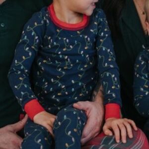 Pact organic cotton unisex kids Navy Lights Pajama Shirt